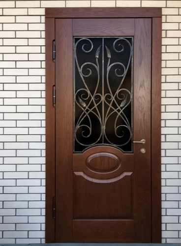 Дверь МДФ шпон с решеткой Дверь МДФ шпон с решеткой