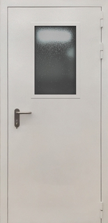 Остекленная противопожарная дверь с порошковым напылением (предел EI-60)