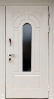 Остекленная уличная термодверь с панелями МДФ RAL