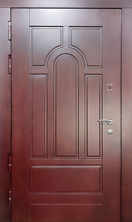 Стальная термодверь с фрезерованными плитами MDF со шпоном